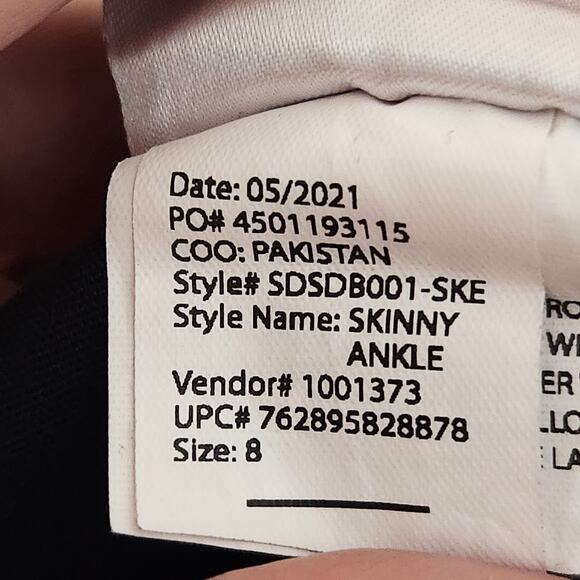 NWT Social Standard by Sanctuary Oxblood Cheetah Skinny Ankle Jeans Women's 8 - Picture 5 of 12